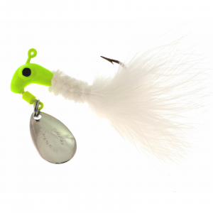 Image of Road Runner Original Marabou Jigs | Chartreuse/White; 1/16 oz.