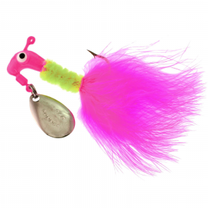 Image of Road Runner Original Marabou Jigs | Pink/Chartreuse/Pink; 1/16 oz.