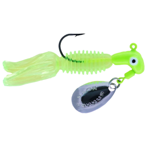 Image of Road Runner Crappie Tamer Jigs | Chartreuse/Chartreuse Sparkle; 1/16 oz.