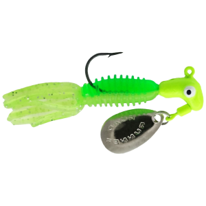 Image of Road Runner Crappie Tamer Jigs | Chartreuse/Lime/Chartreuse Sparkle; 1/16 oz.