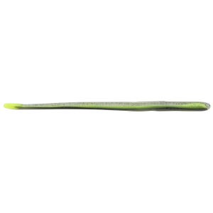 Image of Roboworm Straight Tail Worms | Salt and Pepper Chartreuse; 6 in.