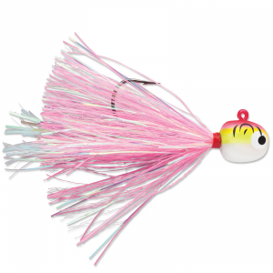 Image of VMC Hot Skirt Glow Jig | Pink Fire UV; 1/32 oz.