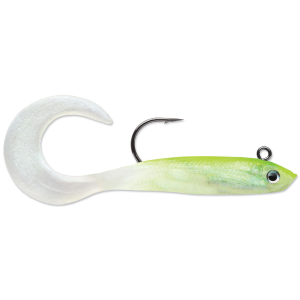 Image of Storm Wildeye Curl Tail Minnow | Shiner Chartreuse Silver; 1/16 oz.