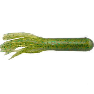 Image of Big Bite Baits Salt Tube | Light Melon Green Flake; 2.5 in.