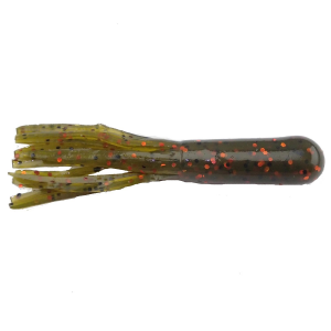 Image of Big Bite Baits Salt Tube | Green Pumpkin Orange Flake; 2.5 in.