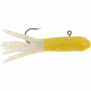 Image of Berkley PowerBait Pre-Rigged Atomic Tubes | Yellow Pearl Silver Fleck; 1/32 oz.