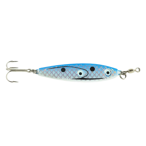 Image of Bink's Many Shad Spoon | White Blue Back Glow; 1 oz.