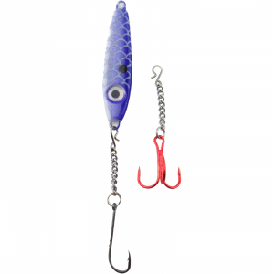 Image of Bink's Ice Spoon with Chain Dropper Hooks | Albino; 1/4 oz.