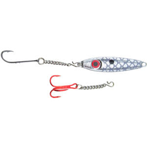 Image of Bink's Ice Spoon with Chain Dropper Hooks | Silver; 1/4 oz.