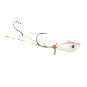 Image of Mustad Addicted Walleye Death Spinner Jig | Pink-White; 1/4 oz.