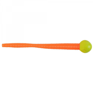 Image of Berkley PowerBait Garlic Scent Floating Mice Tail | Chartreuse-Fluorescent Orange; 3 in.; Garlic