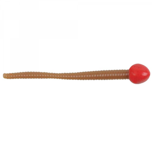 Image of Berkley PowerBait Garlic Scent Floating Mice Tail | Fluorescent Red-Natural; 3 in.; Garlic