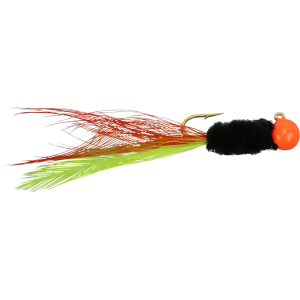 Image of Strike King Mr. Crappie Slab Daddy Live Hair Jig | Orange Tuxedo; 1/16 oz.