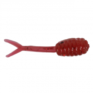 Image of ADK Custom Jigs Ice Fluke Plastic Soft Baits | Blood Red