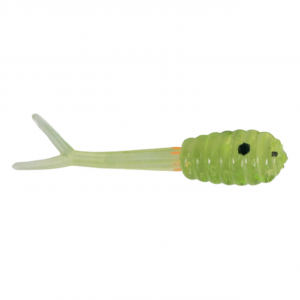 Image of ADK Custom Jigs Ice Fluke Plastic Soft Baits | Chartreuse Green