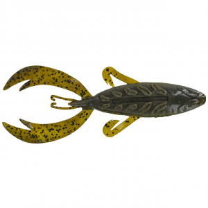 Image of Big Bite Baits Fighting Frog | Green Pumpkin; 4 in.