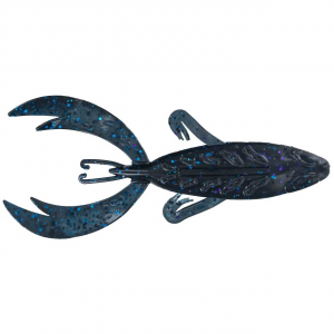 Image of Big Bite Baits Fighting Frog | Black Blue Flake/Saphire Laminate; 4 in.