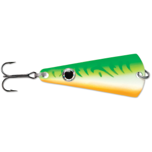 Image of VMC Tingler Spoon | Glow Green Fire UV; 1/8 oz.