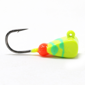 Image of Clam Dave Genz Swirl Drop-Kick Jig | Chartreuse/Lime Swirl; 10