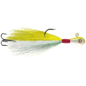 Image of Kalin's Google Eye Hair Jig | Chartreuse-White; 1/4 oz.