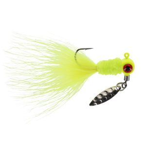 Image of Strike King Mr. Crappie Maribou Sausage Spin | Chartreuse Shiner; 1/16 oz.