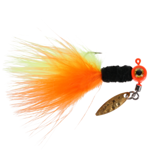 Image of Strike King Mr. Crappie Maribou Sausage Spin | Orange Tuxedo; 1/16 oz.