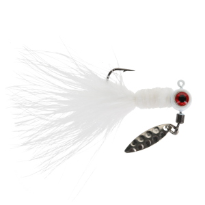 Image of Strike King Mr. Crappie Maribou Sausage Spin | White Lightning; 1/16 oz.