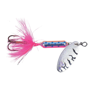 Image of Worden's Original Rooster Tail | Pink Trout Tiger; 1/8 oz.