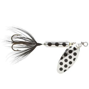 Image of Worden's Original Rooster Tail | Metallic Silver Spot; 1/6 oz.