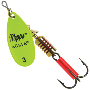 Image of Mepps Plain Aglia Spinner | Hot Chartreuse; 1/4 oz.