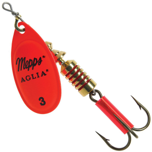 Image of Mepps Plain Aglia Spinner | Hot Orange; 1/4 oz.