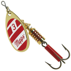 Image of Mepps Plain Aglia Spinner | Gold/Red/White; 1/6 oz.