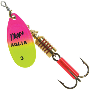 Image of Mepps Plain Aglia Spinner | Hot Pink/Chartreuse; 1/6 oz.