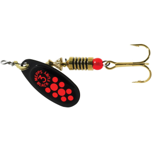 Image of Mepps Black Fury Spinner | Fluorescent Red Dots; 1/6 oz.