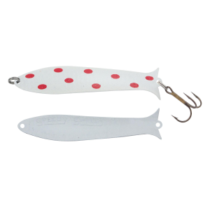 Image of Thomas Speedy Shiner Spoon | White/Red Dots; 1/4 oz.