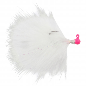 Image of VooDoo Custom Tackle Marabou Jigs | Hot Pink/White; 1/16 oz.