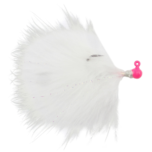Image of VooDoo Custom Tackle Marabou Jigs | Hot Pink/White; 1/32 oz.