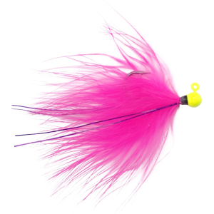 Image of VooDoo Custom Tackle Marabou Jigs | Yellow Chartreuse/Cerise; 1/32 oz.