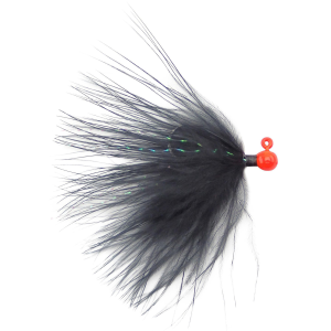 Image of VooDoo Custom Tackle Marabou Jigs | Orange/Black; 1/64 oz.