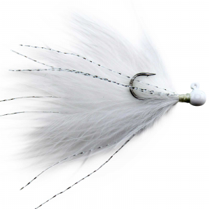 Image of VooDoo Custom Tackle Marabou Jigs | White; 1/64 oz.