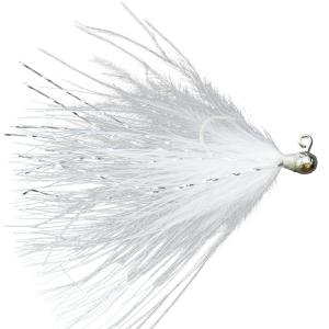Image of VooDoo Custom Tackle Marabou Jigs | Nickel Plated-White; 1/80 oz.