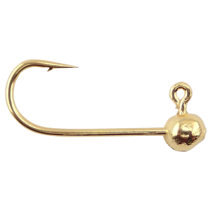 Image of VooDoo Custom Tackle Round Jig Heads | Gold Plated; 1/32 oz.