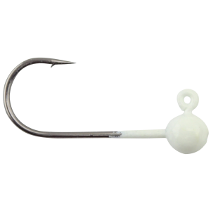 Image of VooDoo Custom Tackle Round Jig Heads | Glow White; 1/64 oz.