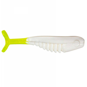 Image of Bobby Garland Itty Bit Slab Hunt'R Soft Bait | Bone White/Chartreuse; 1 1/4 in.