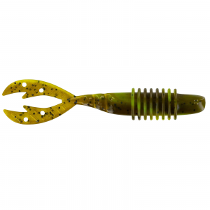 Image of Big Bite Baits Kamikaze Swimon | Green Pumpkin-Chartreuse Swirl; 4.25 in.