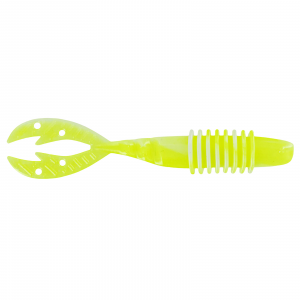 Image of Big Bite Baits Kamikaze Swimon | Chartreuse White Swirl; 4.25 in.