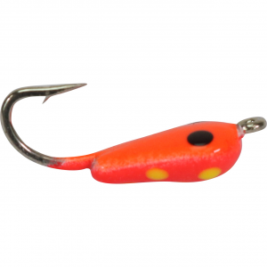 Image of Widow Maker Lures Tungsten Shrimp Jigs | Glow Orange-Red Polka-Dot