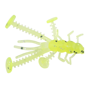 Image of Eurotackle Micro Finesse Crazy Critter | Chartreuse; 1.1 in.