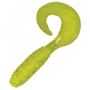 Image of Kalin's Lunker Grub Soft Bait | Chartreuse Hologram; 5 in.