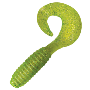 Image of Kalin's Lunker Grub Soft Bait | Chartreuse Silver Flake; 5 in.